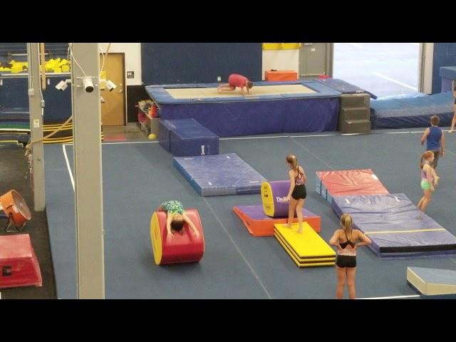 Girls gym workout. Katie Lendel gymnastics