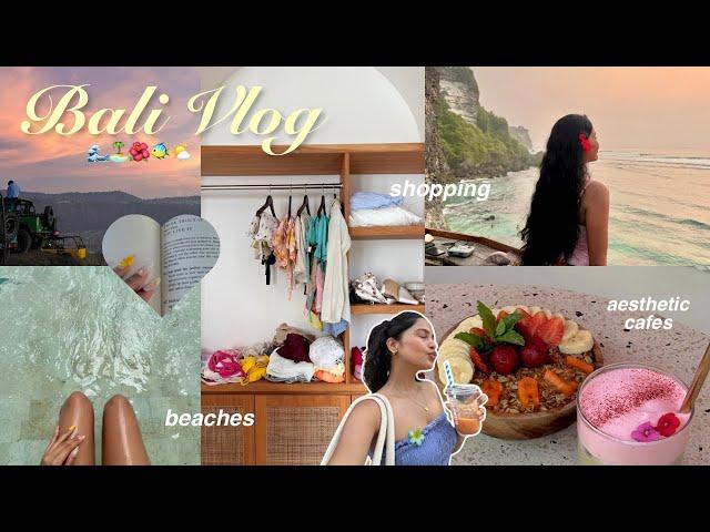 BALI VLOG #1exploring aesthetic cafes, mount batur sunrise, beach clubs & more!!