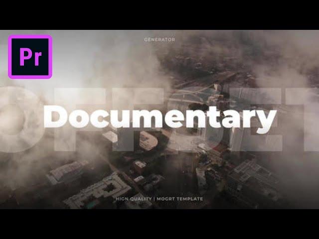 FREE Documentary Offset Transitions Template MOGRT for Adobe Premiere Pro + Tutorial