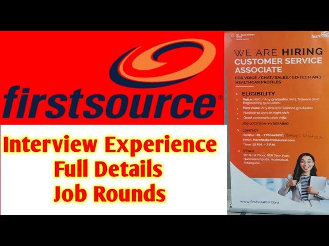 First Source Solutions Interview Process l Job Rounds l Hyderabad l International BPO Details l