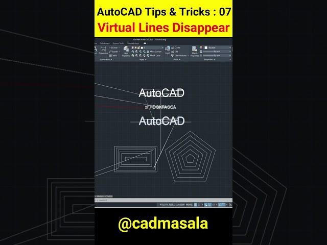 07 : Solve the problem of virtual line appears & disappears during zoom in and out in AutoCAD