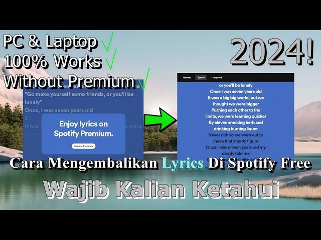 NEW! Cara Mengembalikan Lyrics Lagu Di Spotify Pada PC dan Laptop  Wajib Kalian Ketahui | 2024!