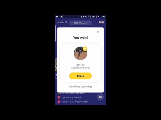 My $400,000 HQ win June 8, 2018