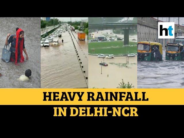 Watch: Rainfall in Delhi causes waterlogging and major traffic snarls