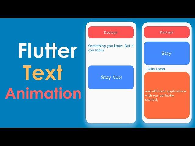 Flutter Text Animation | Text Widget Style and Animated Container