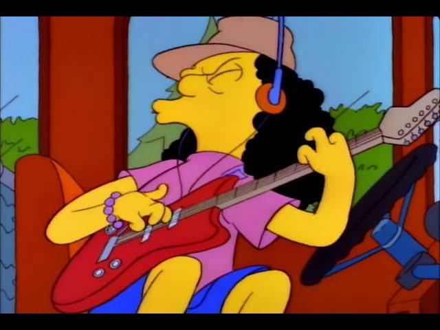 Otto Man playing his solo when Bart finds out he can play guitar.