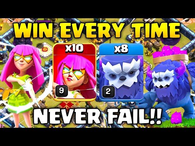 Never Fail | Win Every Time TH12 YETI SUPER ARCHER Attack Strategy In COC