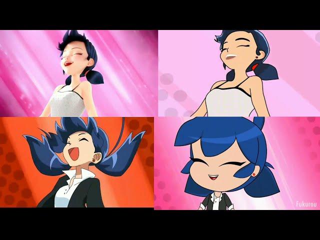 Miraculous 4 Different ladybug Transformation 