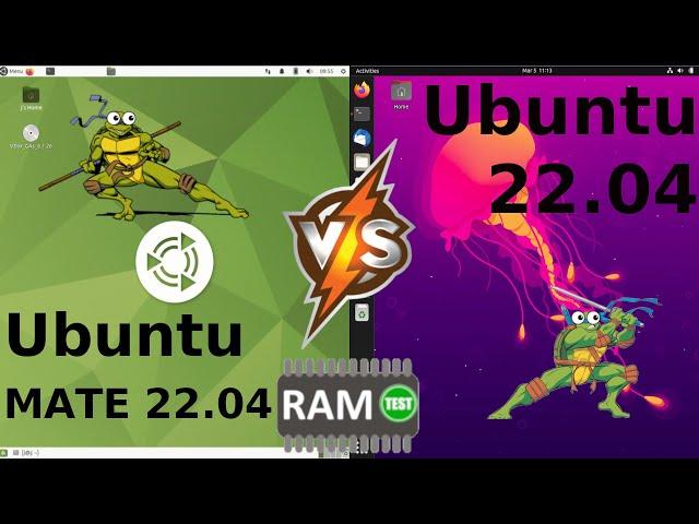 Ubuntu Mate 22.04 vs Ubuntu 22.04: RAM Usage