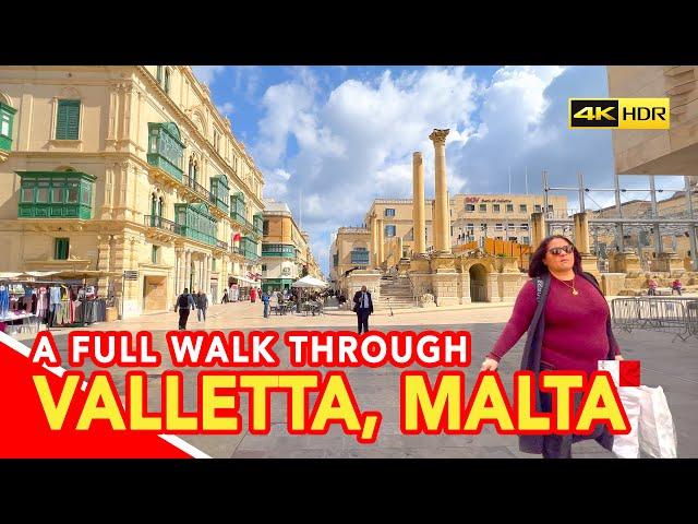 VALLETTA MALTA (Full tour of Valetta the capital city of Malta - filmed in HDR)