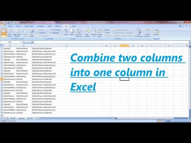 How To Merge Multiple Columns data In Excel