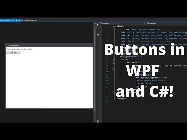 Buttons and Click Events in WPF C# - WPF C# Tutorial Part 2