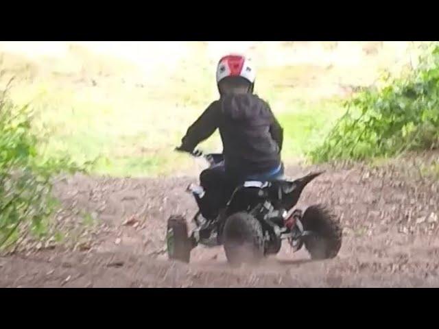 Electric mini quad offroading - mini surronster #ebike #viralvideo #funbike #surronster