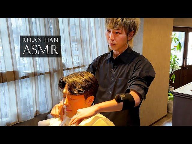 ASMR | Relaxing barber shop service in Osaka, Japan