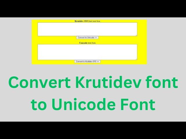 Convert Krutidev Font to Unicode font offline.