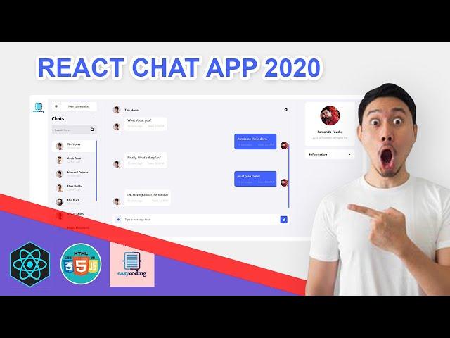 React Chat Application tutorial 2020 || Pure CSS || Animated Chat UI