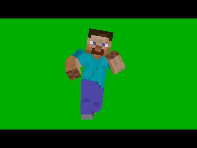 Minecraft steve animated dance green screen no copyright download link
