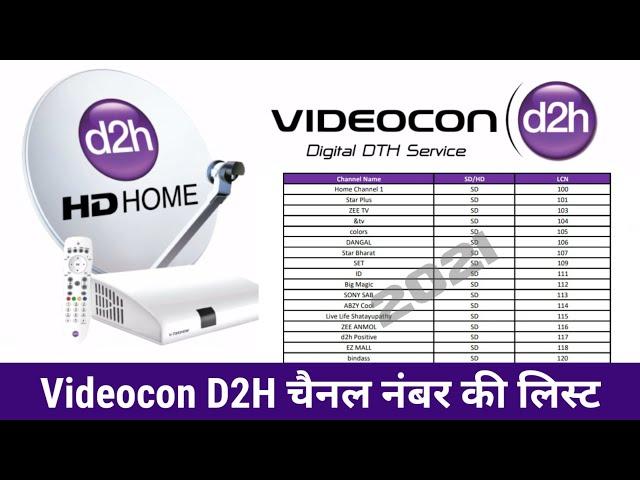 Videocon DTH Channel List | Videocon D2H Channel Number List with Price | #Videocon Channel List