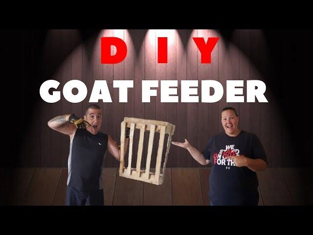 HOW TO HOMESTEAD WITH NO MONEY / DIY WOOD GOAT FEEDER