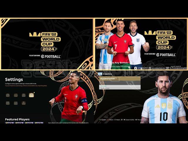 PES 2021 Menu eFootball 2025 FIFAe World Cup 2024 by PESNewupdate