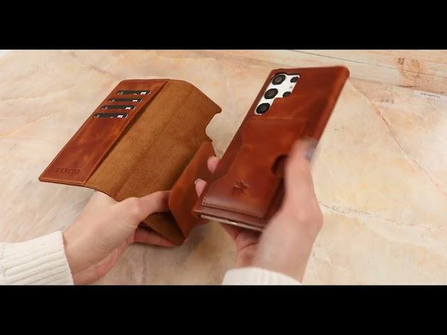 Venito Florence Leather Wallet Case for Samsung S23 Series