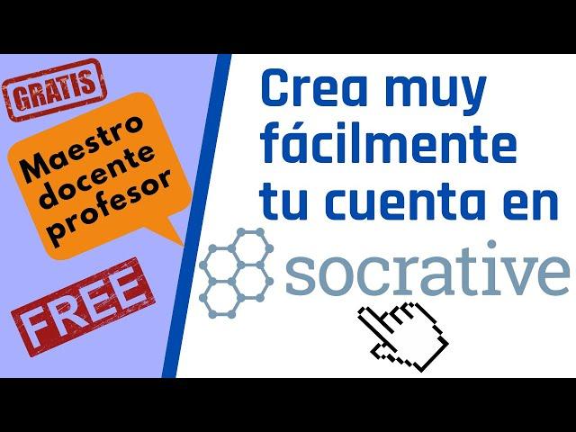 Tutorial FACILITO 2022 Socrative | Crear cuenta de docente profesor para EVALUAR a tus alumnos