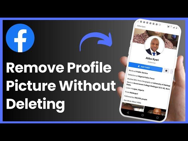 How to Remove Facebook Profile Picture Without Deleting !