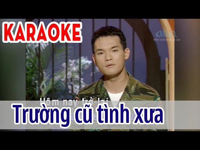 Trường Cũ Tình Xưa - Karaoke Tone Nam | Duy Linh | Asia Karaoke Beat Chuẩn