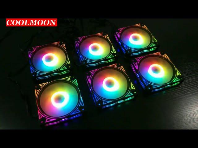 Coolmoon Computer Case Pc Rgb Adjust 120mm Cooling Fan