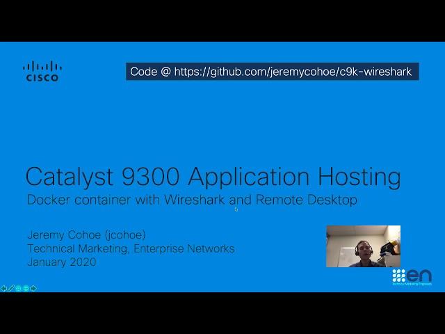 Cisco Catalyst 9300 Application Hosting - Docker container with Wireshark and Remote Desktop