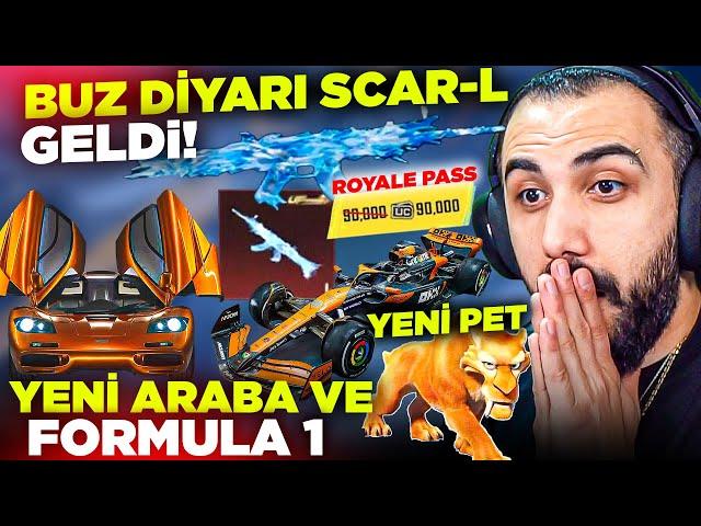 90.000 UC'LİK ROYALE PASS??  YENİ BUZ DİYARI SCAR-L VE HANÇER! FORMULA 1 ARABA EFSANE | PUBG MOBILE