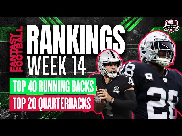 Fantasy Football Rankings - Week 14 Running Back / Quarterback Rankings - Fantasy Football Advice