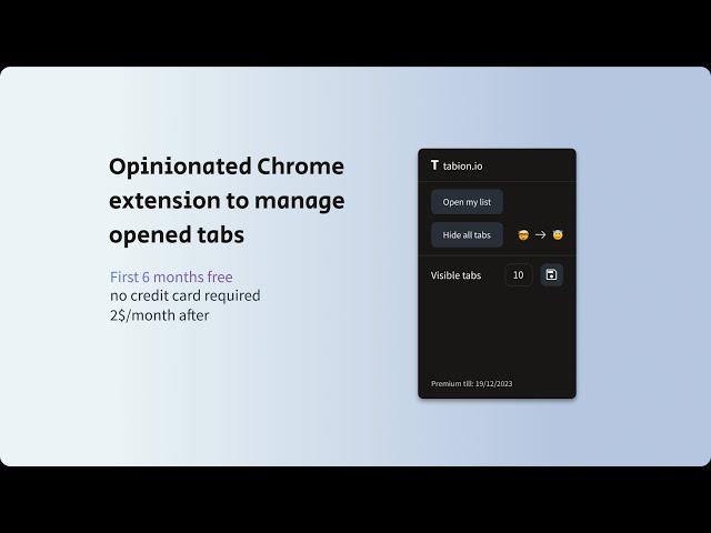 Tabion - Chrome tab manager