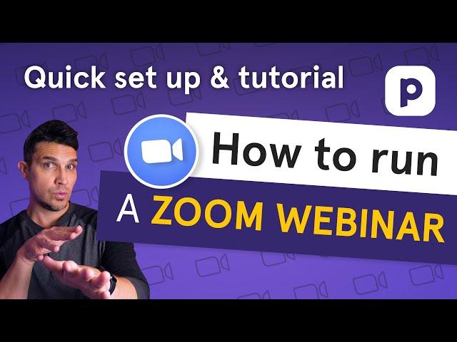 How to run a Zoom webinar (Quick set up and tutorial)