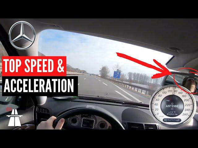 (2007) MERCEDES E350 TOP SPEED ON GERMAN AUTOBAHN