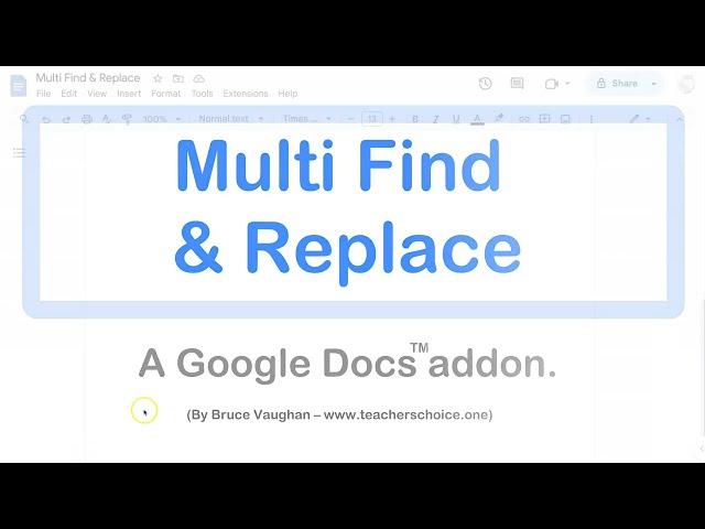 Multi Find & Replace for Google Docs