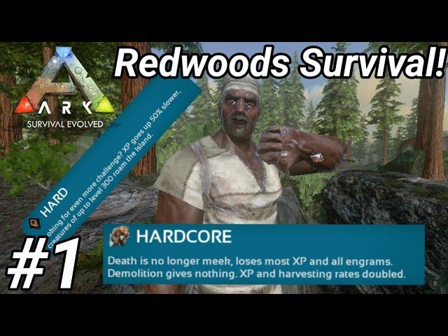 Trying to survive in the woods! | Redwoods Survival EP1 | Ark Survival Evolved Mobile