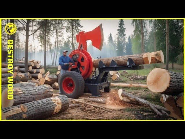 Fastest Automatic Firewood Processing Machine | World's Fastest Wood Cutting Chainsaw #14