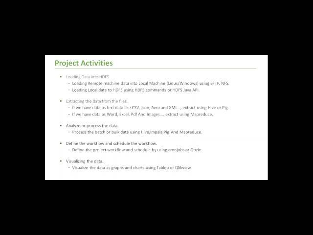 26) Hadoop Project Overview