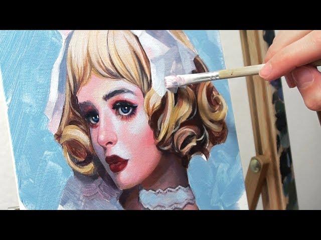 ACRYLIC PAINTING TUTORIAL + Arteza Acrylic Paints Review!