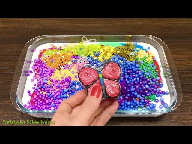 Mixing Random Things into GLOSSY Slime  SlimeSmoothie  Satisfying Slime Videos Series Slime 545