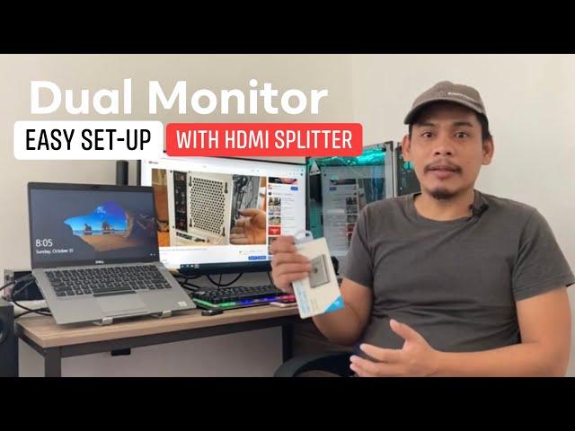 ONE MONITOR 2 COMPUTERS EASY SET-UP USING AN HDMI SWITCHER / SPLITTER