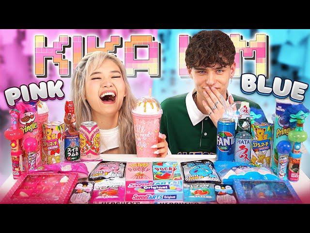 (ENG SUB) PINK FOOD VS BLUE FOOD ASMR MUKBANG | DESSERTS JELLY CANDY | feat. DANILIS BOOM