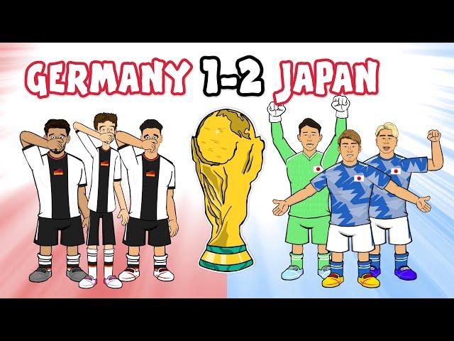 JAPAN BEAT GERMANY! The Cartoon (1-2 World Cup 2022 Parody Goals Highlights Doan Asano)