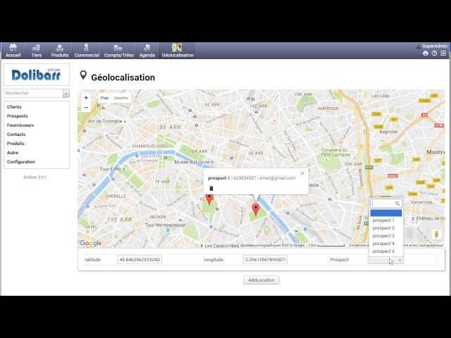 Géolocalisation dolibarr
