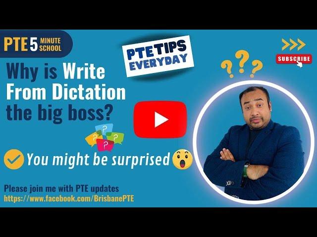 Brisbane PTE #Brisbane PTE 5 minute school #why is wirte from dictation.