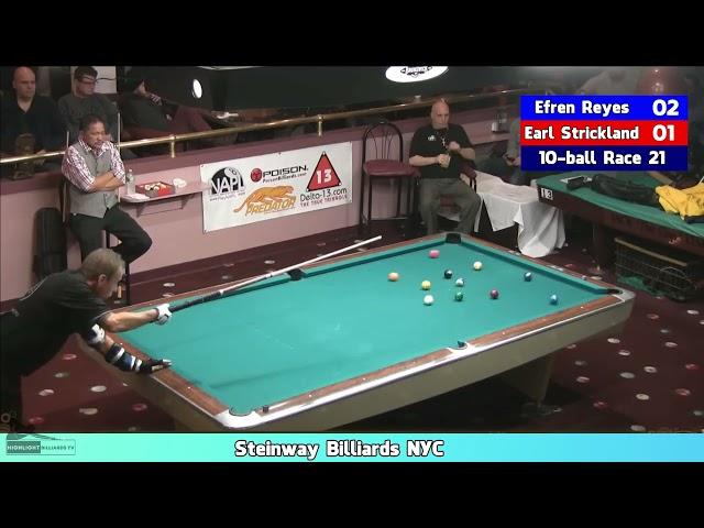 REMATCH | Efren Reyes vs Earl Strickland | Race 21| 10-ball