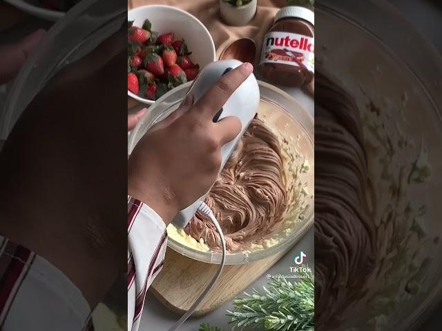 Cara membuat nutella cheesecake