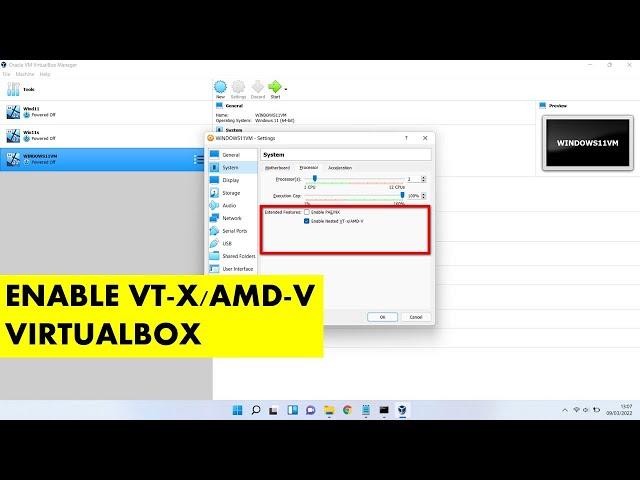 How to Enable VT-x/AMD-V VirtualBox