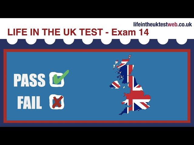  Life in the UK Test Practice 2024  Exam 14 of 16